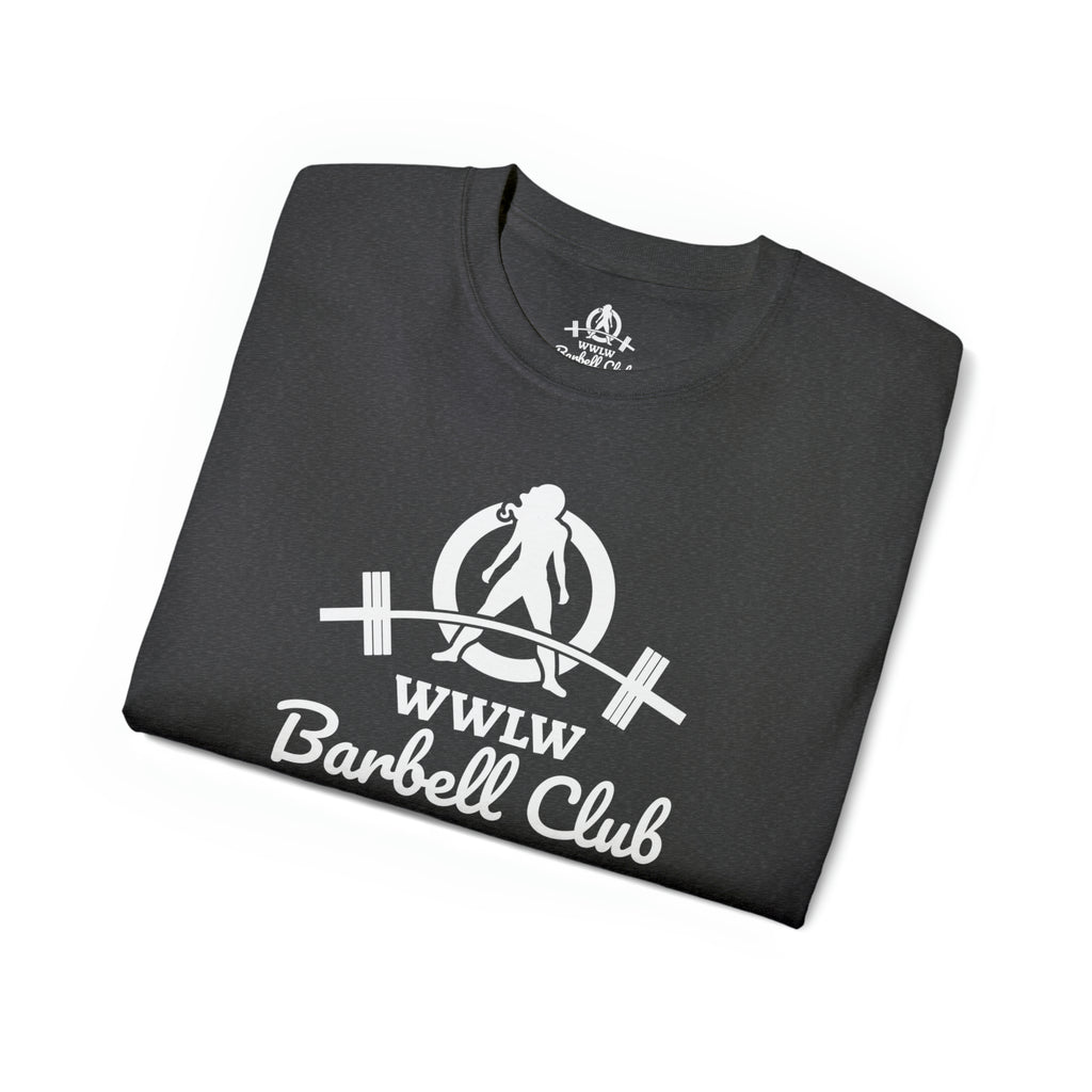 Barbell Club White Classic Logo - Unisex Ultra Cotton Tee