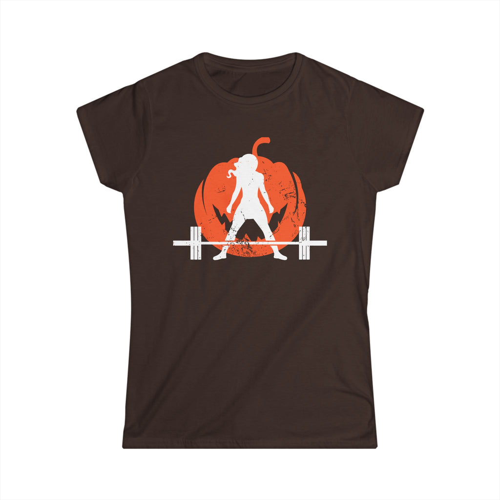 Women's Softstyle Tee - WWLW Halloween -  Pumpkin  Version - Front Logo Plain Back