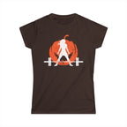 Women's Softstyle Tee - WWLW Halloween -  Pumpkin  Version - Front Logo Plain Back