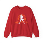 Halloween Graveyard - Unisex Heavy Blend™ Crewneck Sweatshirt - White Logo on Front