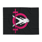 Arctic Fleece Blanket - Black Distressed Logo
