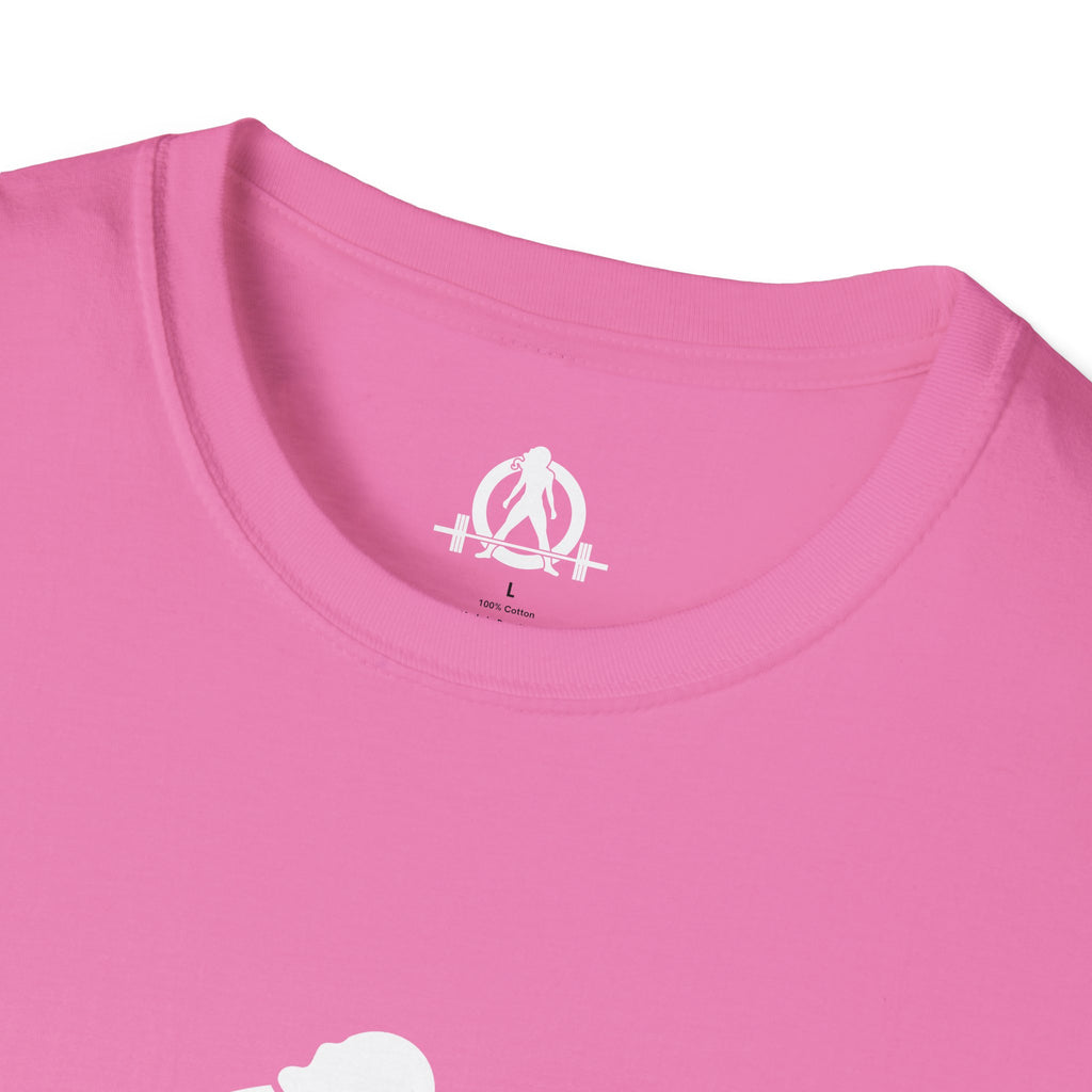 STRONG NOT SKINNY - Unisex Soft-style Tee - White Front & Back Logo