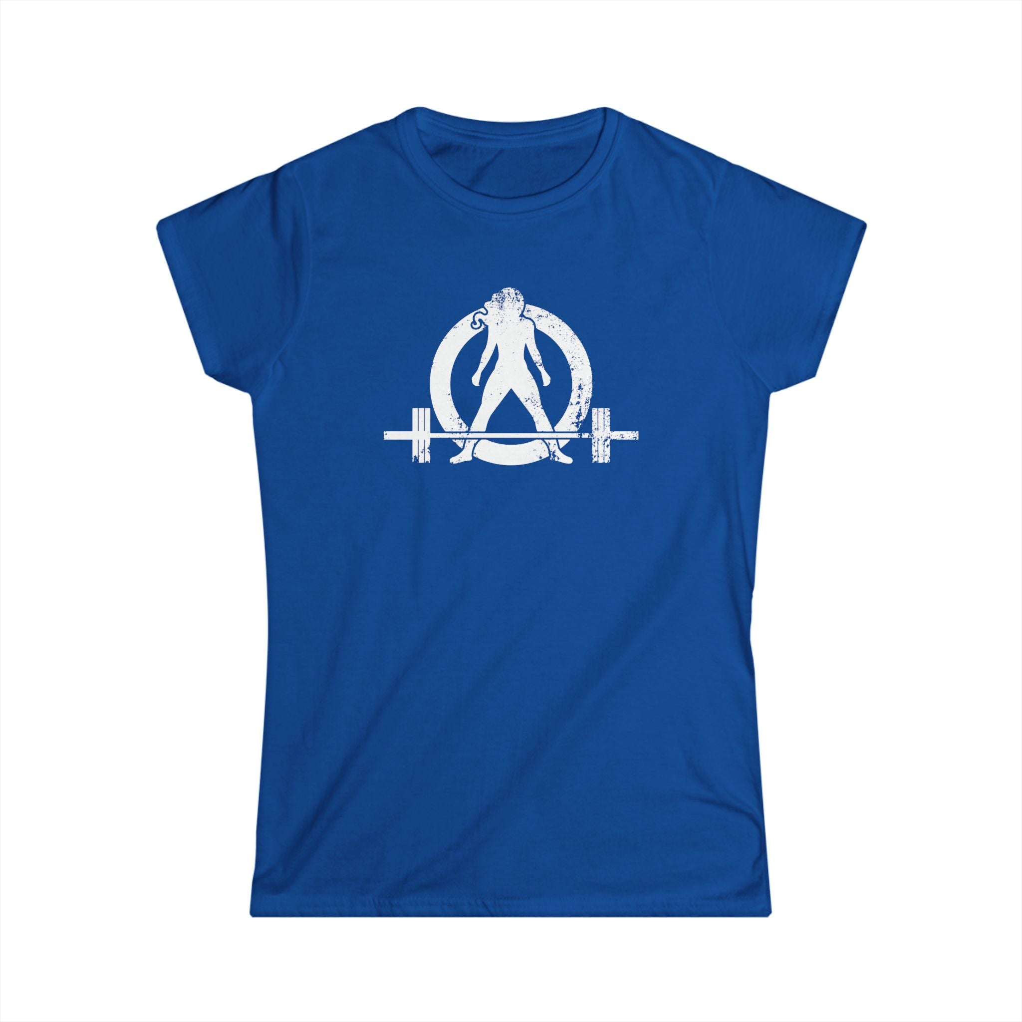 Strong Is Beautiful - Women's Softstyle Tee - White Distressed Logo Front & Back