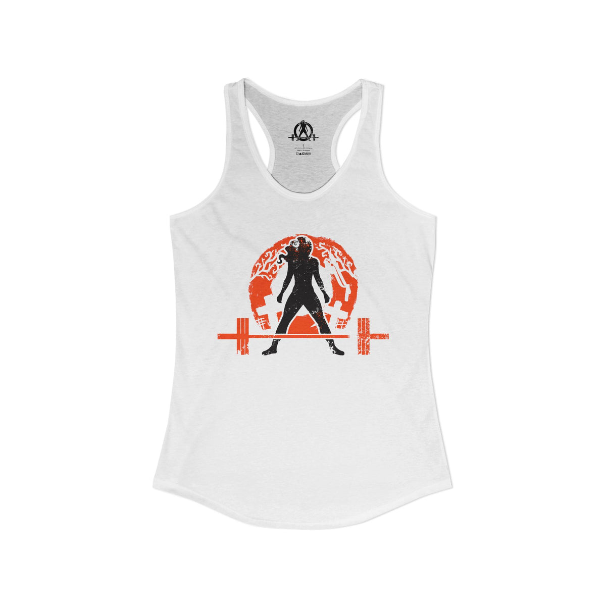 Halloween Deadlift - Women's Ideal Racerback Tank - Dark Logo - Plain Back