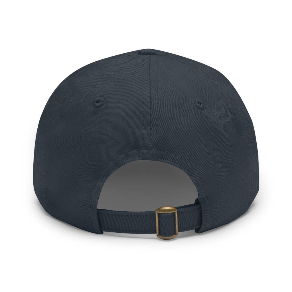 Built Different - Dad Hat with Leather Patch (Rectangle) - White Logo