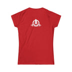 Lift Like A Girl - Women's Softstyle Tee - White Logo Main Front & Back