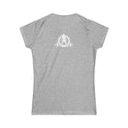 Lift Like A Girl - Women's Softstyle Tee - White Logo Main Front & Back