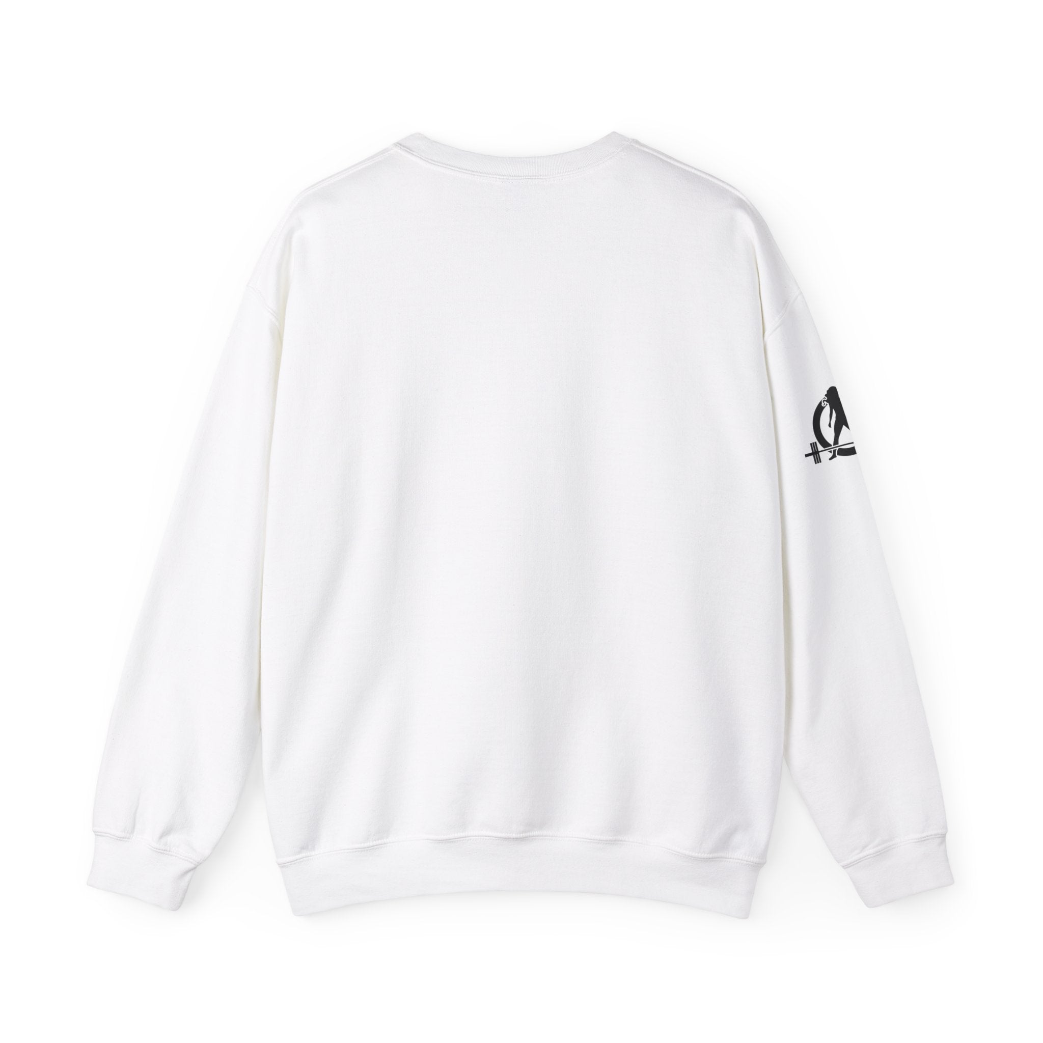 Iron Sharpens Iron - Unisex Heavy Blend™ Crewneck Sweatshirt - Front Black Logo - Plain Back