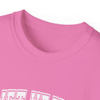 Lift Heavy Shit - Unisex Ultra Cotton Tee - Front White Logo - Plain Back