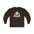 Lift Heavy Run Fast - Ultra Cotton Long Sleeve Tee - White Logo Front & Back