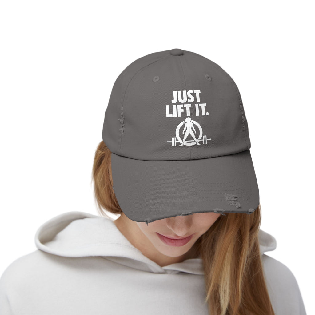Just Lift It - Unisex Distressed Cap