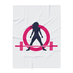 Arctic Fleece Blanket - White Color Logo