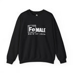 Maid of Iron - Black Crewneck Sweatshirt - Front Print + Plain Back