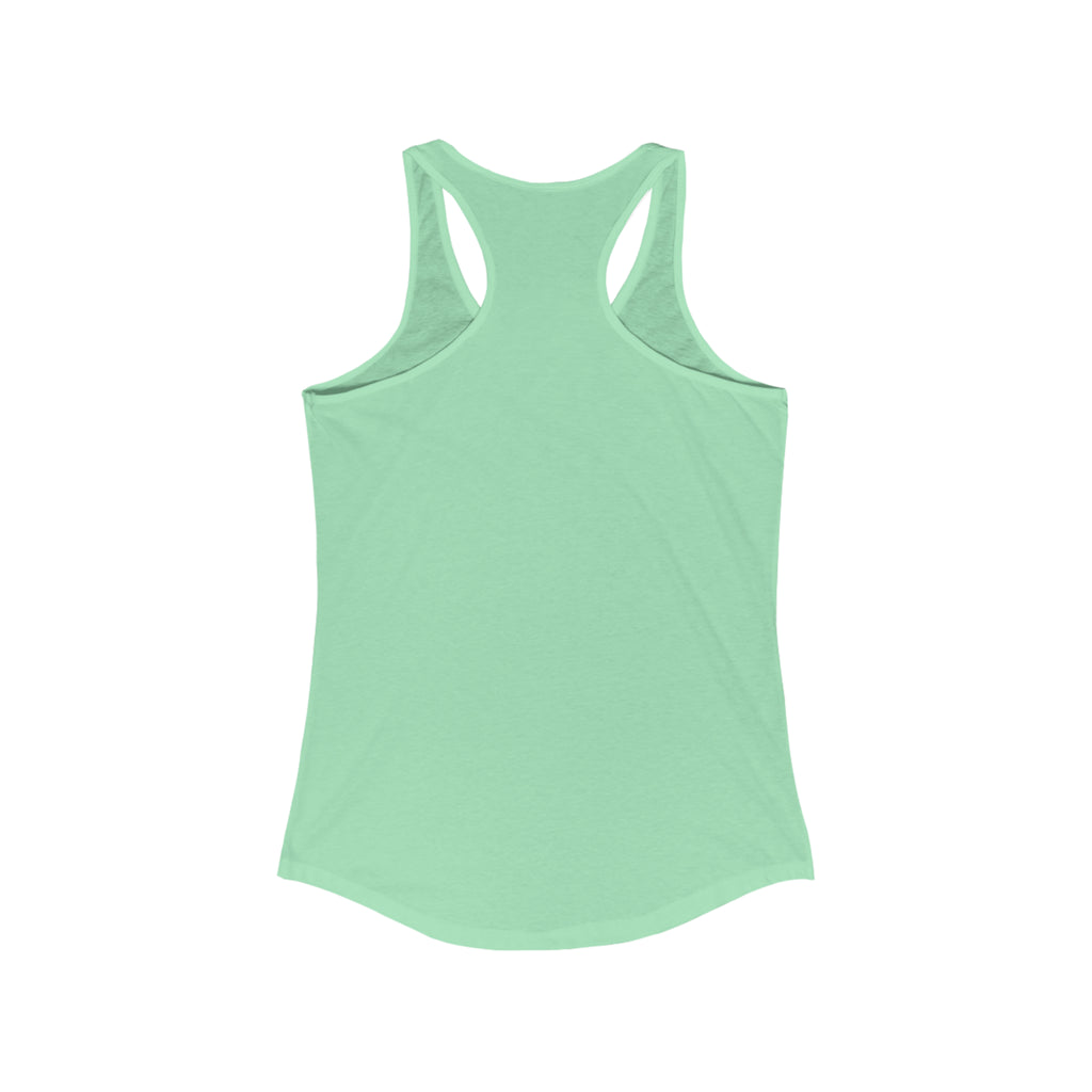 Lift Weights & Hang Out With My Dog  - White Logo - Women's Ideal Racerback Tank