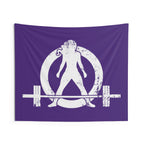 Indoor Wall Tapestries - Purple - White Distressed Logo