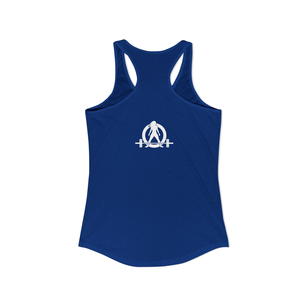 Built Different - Women's Ideal Racerback Tank - White Logo