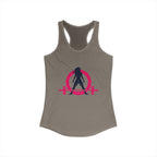 Women's Ideal Racerback Tank - Classic Logo Dark - Plain Back