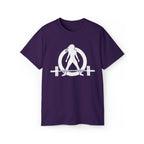 Unisex Ultra Cotton Tee - Classic White Logo - Plain Back