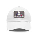 Dad Hat with Leather Patch (Rectangle) - USA Dark Logo