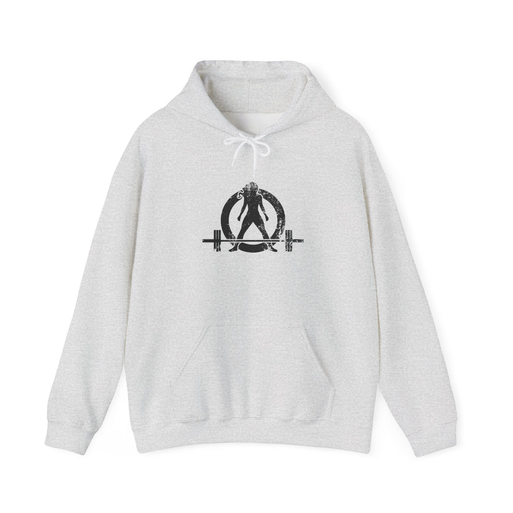I DON’T WANT TO LOOK SKINNY – Unisex Heavy Blend™ Hooded Sweatshirt (Black Logo) 🤍💪🔥