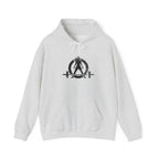 I DON’T WANT TO LOOK SKINNY – Unisex Heavy Blend™ Hooded Sweatshirt (Black Logo) 🤍💪🔥