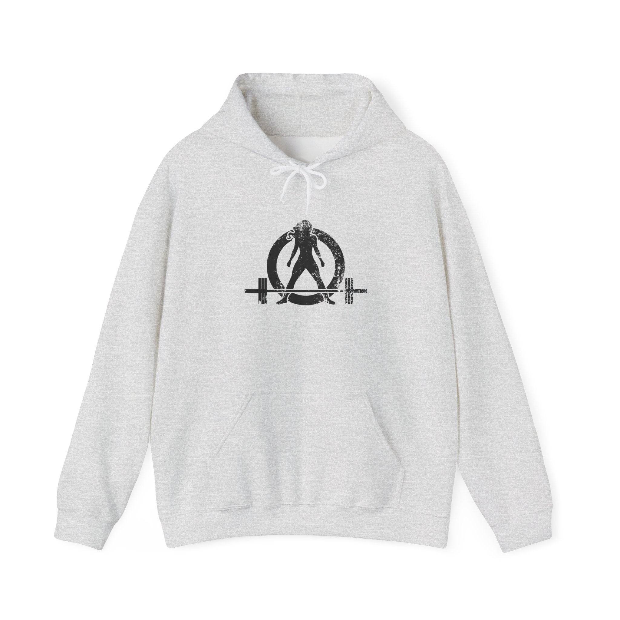 I DON’T WANT TO LOOK SKINNY – Unisex Heavy Blend™ Hooded Sweatshirt (Black Logo) 🤍💪🔥