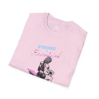 Strong Is Beautiful - Comic - Unisex Softstyle T-Shirt - White Print on Front Plain Back