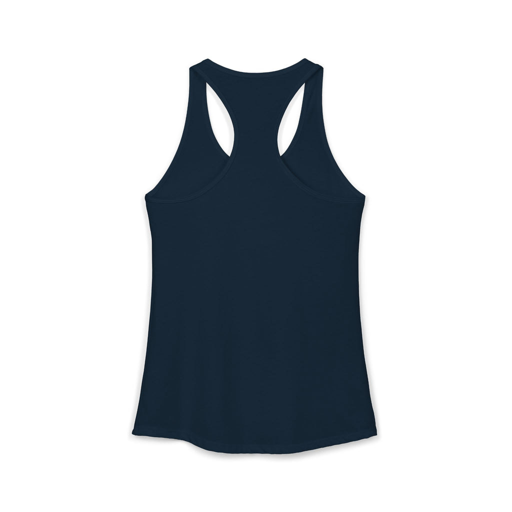 Grandma Lifts - Women's Ideal Racerback Tank - Black Logo Front Plain Back