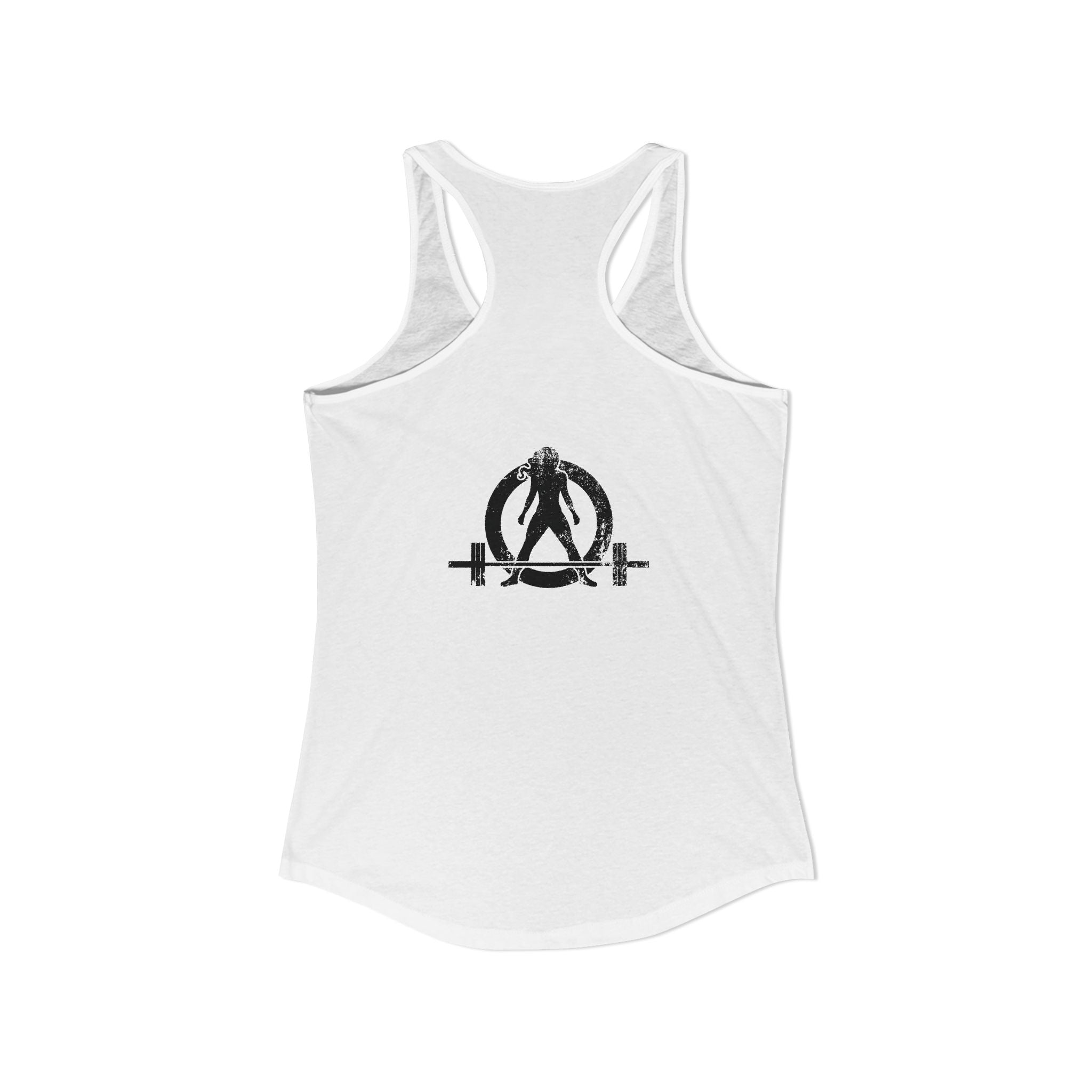 45 + 45 = 135 - Women's Ideal Racerback Tank - Black Print Front & Back