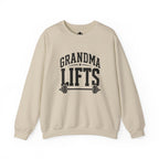 Grandma Lifts - Crewneck Sweatshirt — Front Black Logo