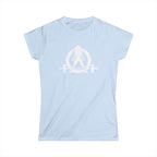 I Workout To Burn Off The Crazy - Women's Softstyle Tee - White Logo Print on Front & Back