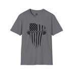 USA Barbell  - Unisex Softstyle T-Shirt - Black Logo - Plain Back