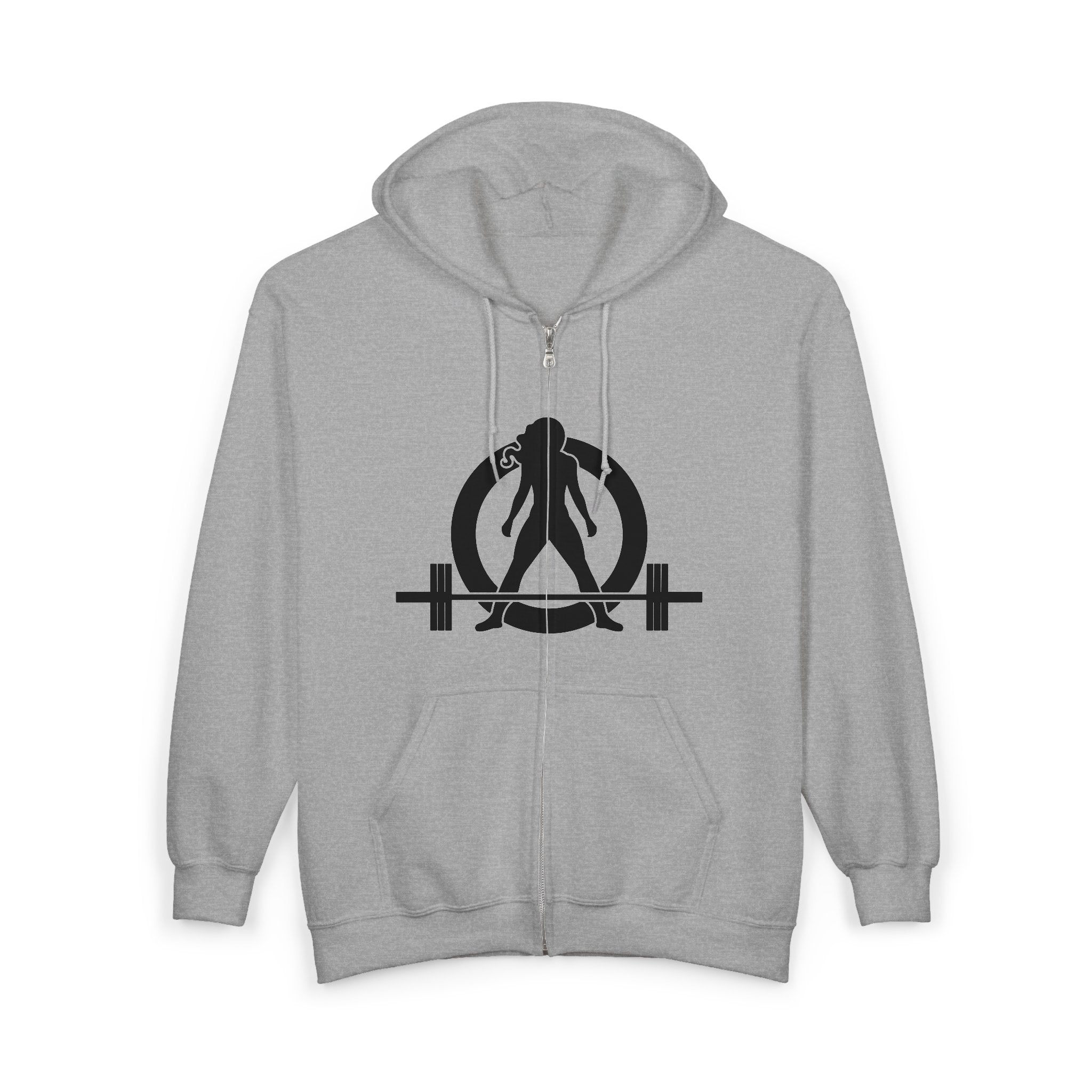 Unisex Heavy Blend™ Full Zip Hooded Sweatshirt – Classic Black Logo 🖤