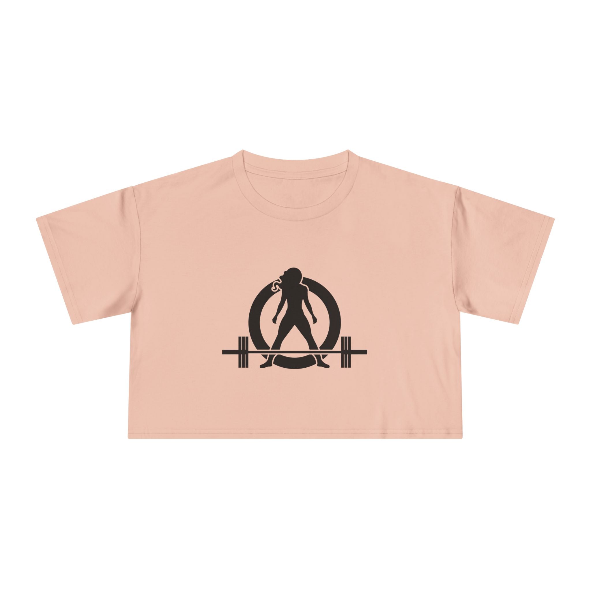 Strong Not Skinny Crop Tee — Front & Back Print — Black