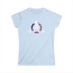 Women's Softstyle Tee -  WWLW USA Logo - Color Dark Logo Front & Plain Back
