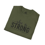She Is STRONG - Unisex Softstyle T-Shirt - Front Black Print