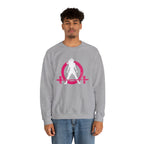 Distressed Logo - Unisex Heavy Blend™ Crewneck Sweatshirt - Inverted Color Logo
