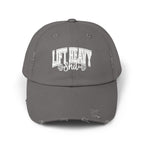 Lift Heavy Shit - Unisex Distressed Cap - White Logo