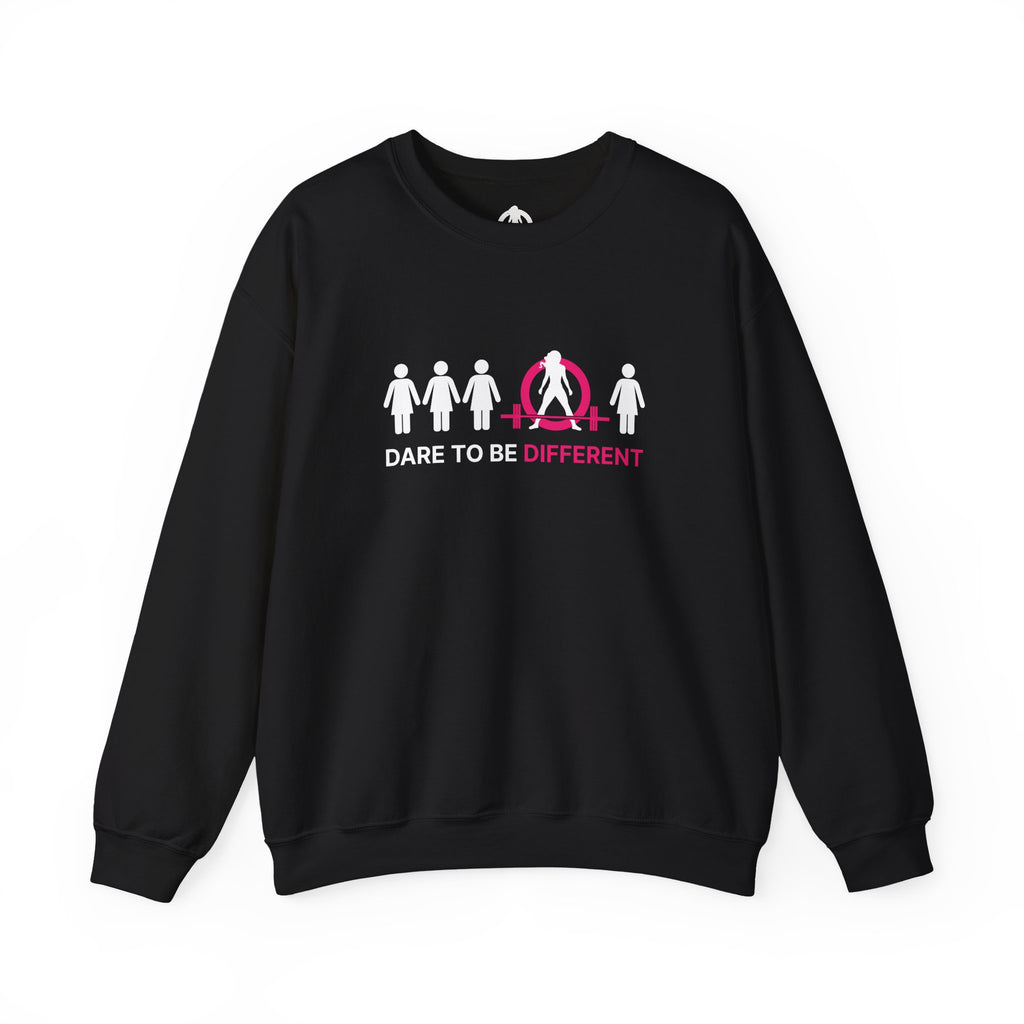 Dare To Be Different - Deadlift - Unisex Heavy Blend™ Crewneck Sweatshirt - Front Logo Plain Back