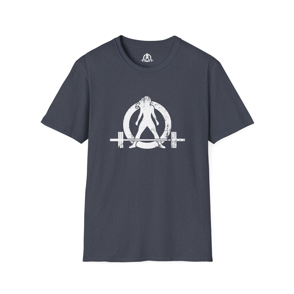 WWLW White Distressed Unisex Softstyle T-Shirt - White Distressed Logo - Plain Back