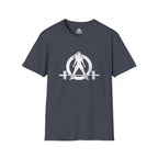 WWLW White Distressed Unisex Softstyle T-Shirt - White Distressed Logo - Plain Back