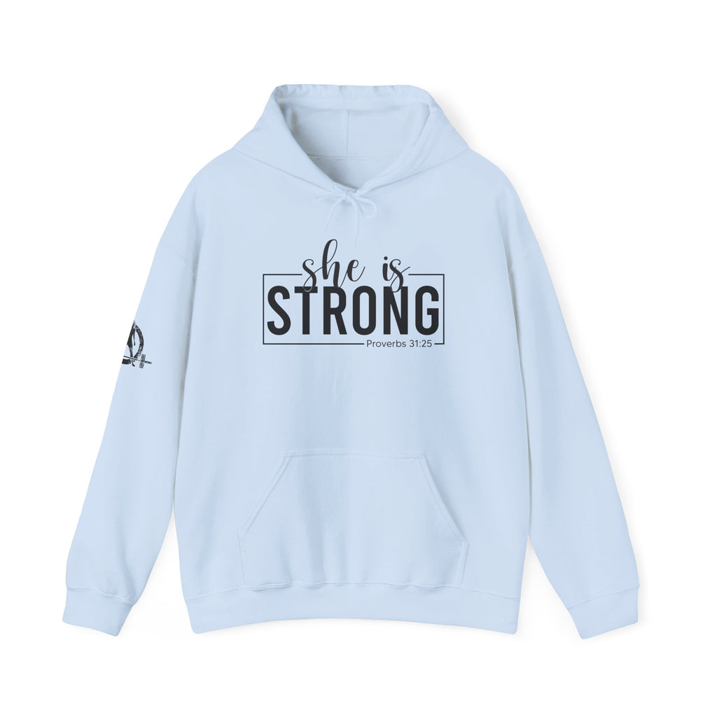 She is Strong - Unisex Heavy Blend Hooded Sweatshirt - Dark Logo