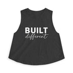 Built Different - Women's Crop Top - White Logo