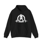 Good Girls Tone Bad Girls Deadlift - Distressed White Dark Logo - Unisex Heavy Blend Hooded Sweatshirt