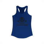 WWLW Barbell Club - Women's Ideal Racerback Tank - Black Logo Front - Plain Back