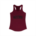 Goal Weight Strong AF - Simple - Women's Ideal Racerback Tank - Black Front Logo Plain Back
