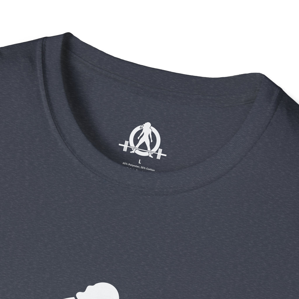 STRONG NOT SKINNY - Unisex Soft-style Tee - White Front & Back Logo