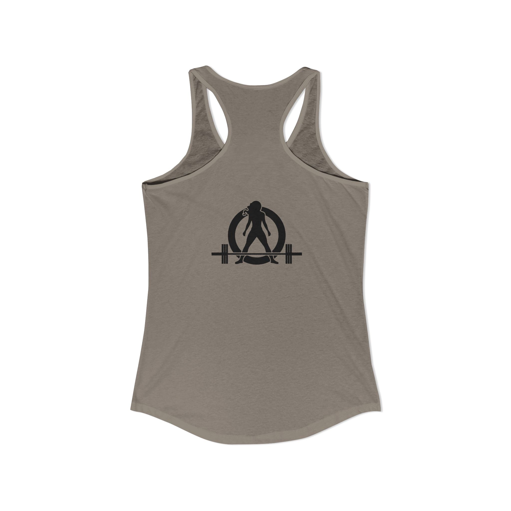 Everything Hurts & I'm Hungry - Women's Ideal Racerback Tank - Black Print Front & Back