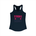Strong Not Skinny – Women’s Racerback Tank | Distressed Color Logo