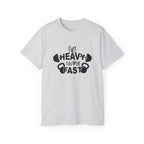 Lift Heavy Swing Fast - Unisex Ultra Cotton Tee - Black Logo Plain Back